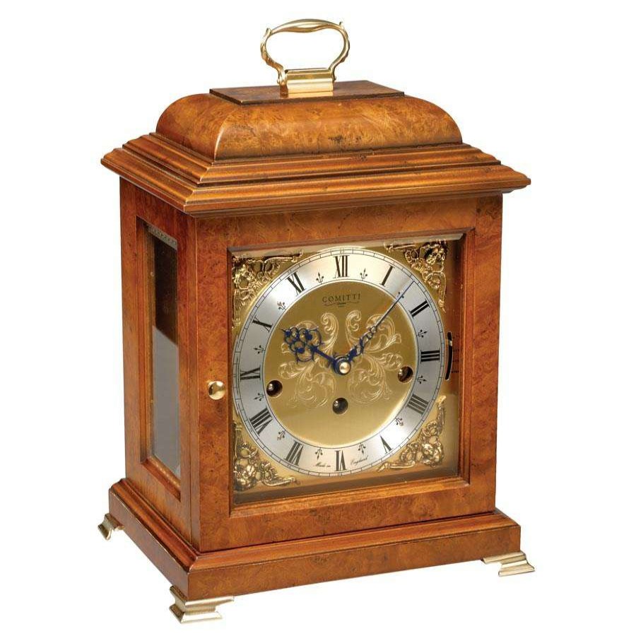 Clocks * | Scully & Scully Walnut Basket Mantel Clock