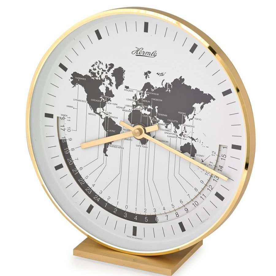 Clocks * | Scully & Scully World Brass Table Clock